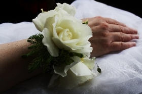White Rose Wrist Corsage