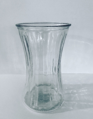 Clear glass vase