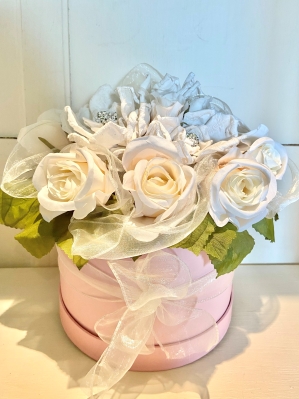 White and Cream Hat Box