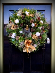 Fresh Christmas Door wreath
