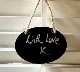 ' With Love x' Chalk board