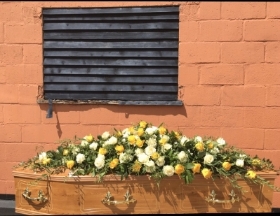 Yellow and White Rose Spray